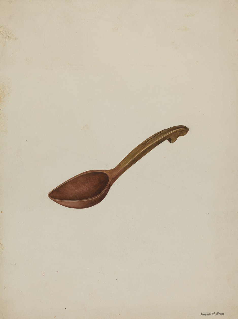 Cuillère en bois ovale - Wilbur M Rice