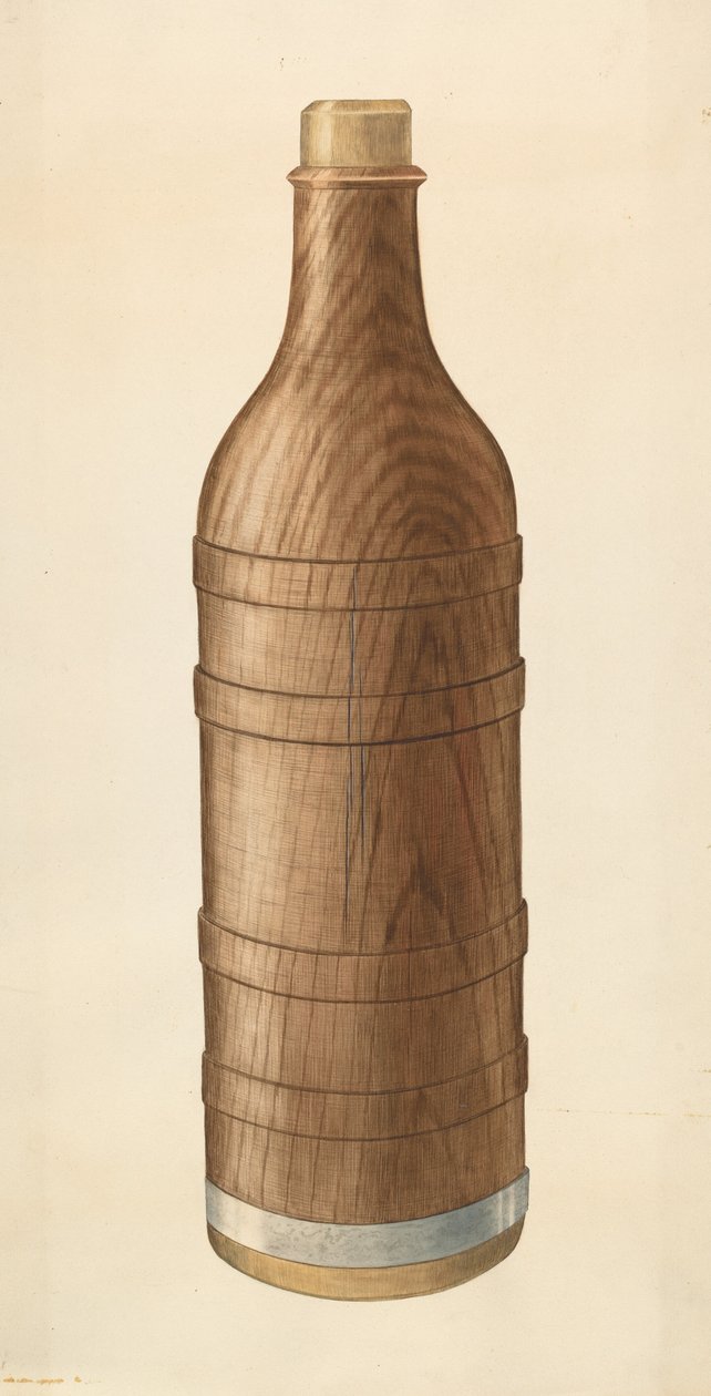 Bouteille de vin en bois - Wilbur M Rice