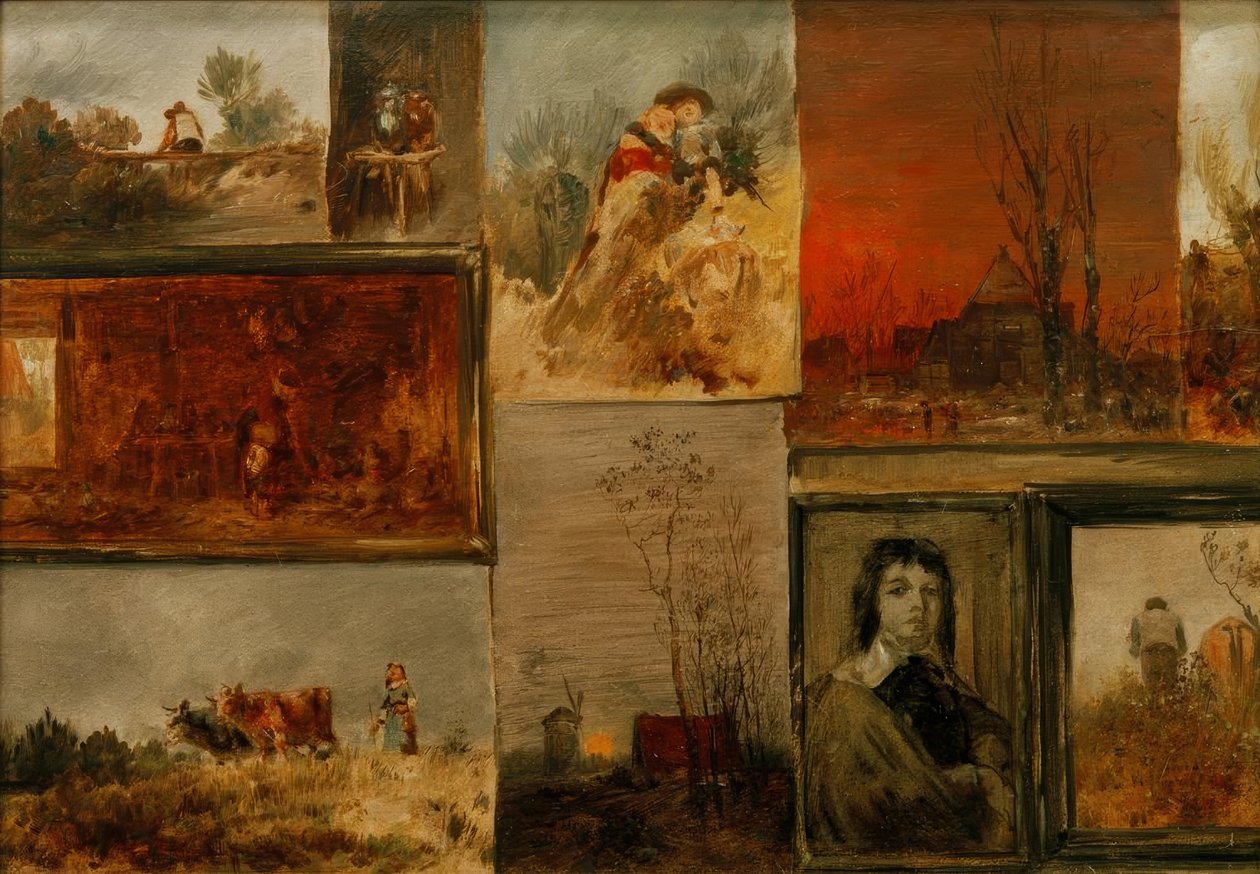 Image de collection avec 9 études - Wilhelm Busch