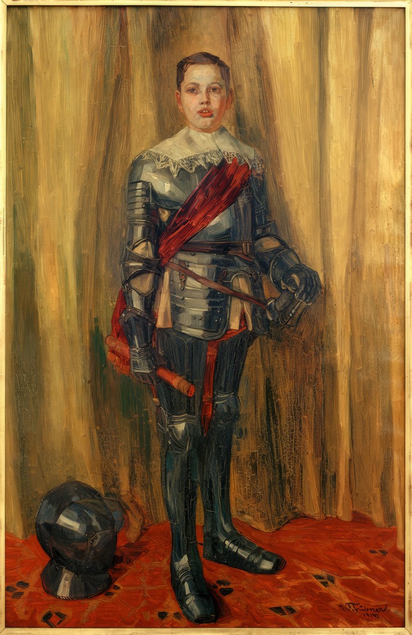 Jörg Trübner en armure - Wilhelm Trübner