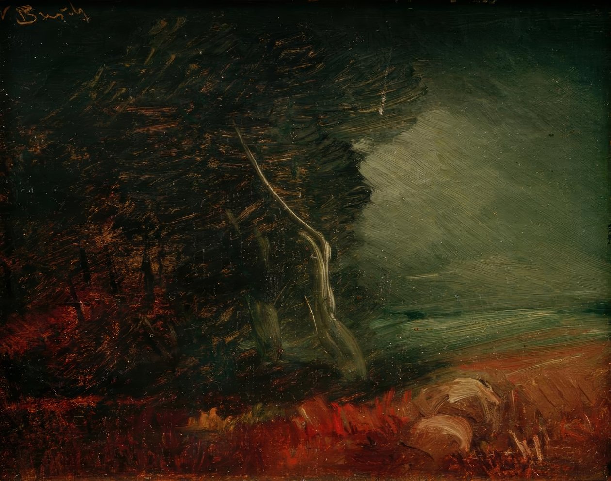 Bord de forêt sombre (Feu de pommes de terre) - Wilhelm Busch
