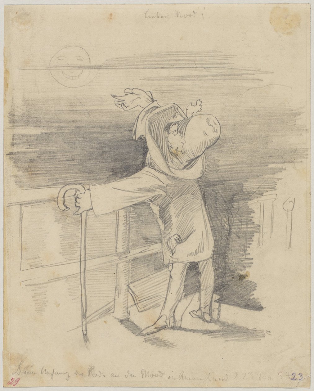 Discours à la lune : Chère lune - Wilhelm Busch