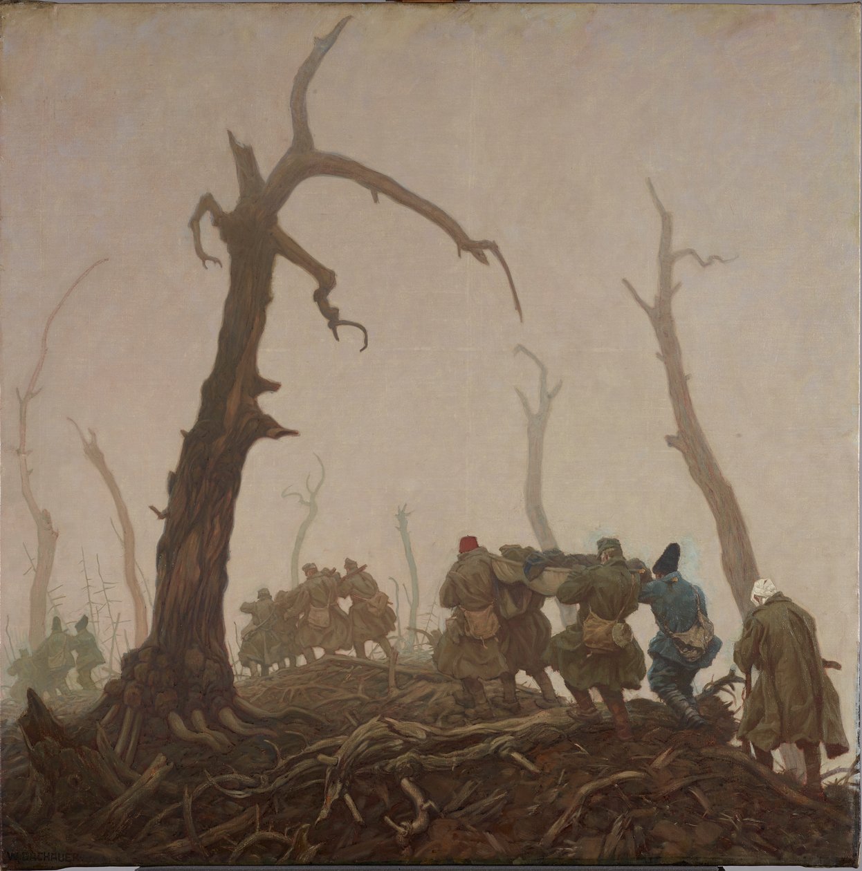 Transport de blessés - Wilhelm Dachauer