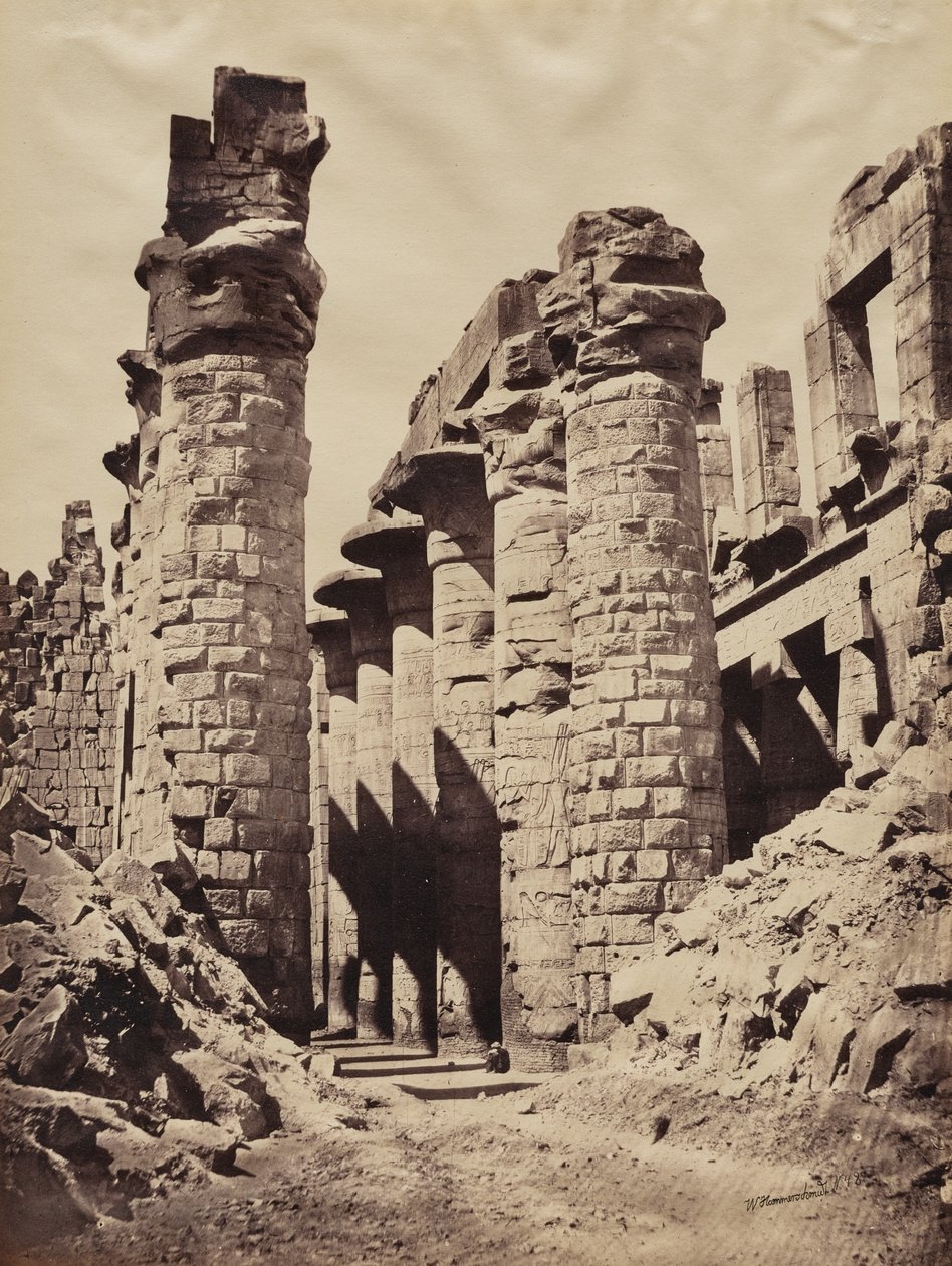 Vue du temple de Karnak, salle hypostyle - Wilhelm Hammerschmidt