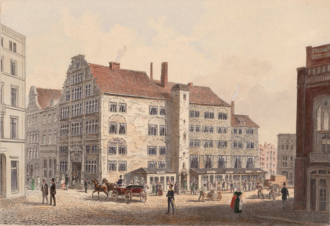 Hambourg 1845 kaiserhof hôtel vue de côté - WIlhelm Heuer