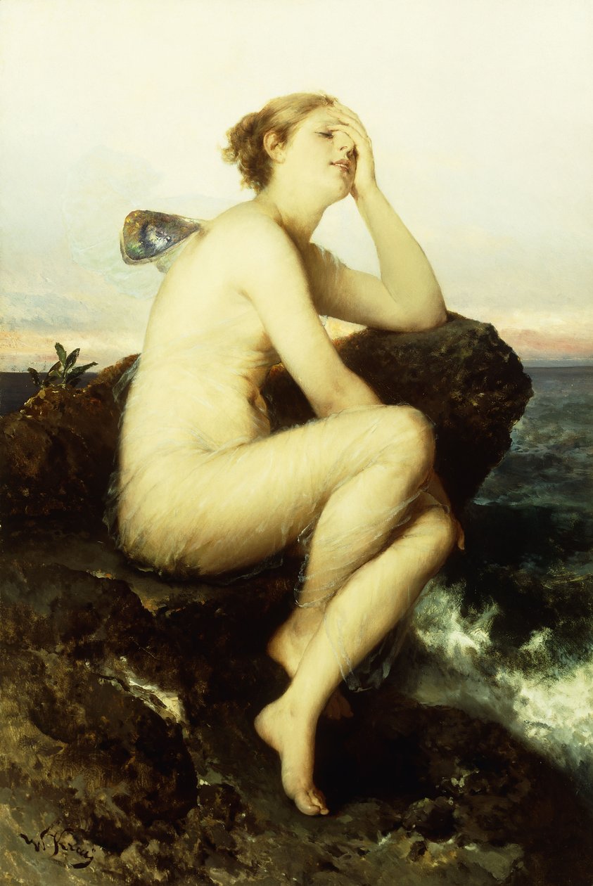 Une nymphe près de la mer - Wilhelm Kray