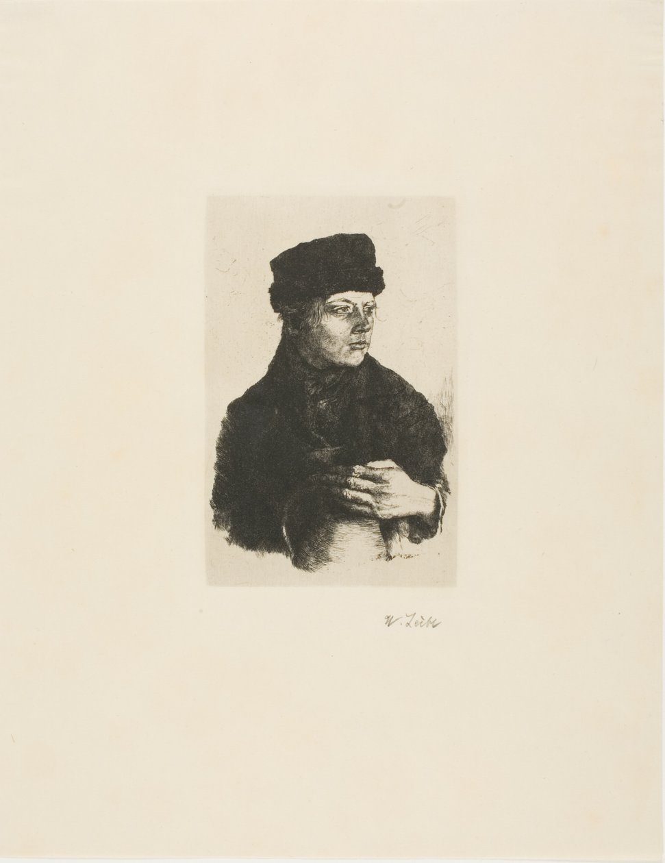 Garçon Paysan avec Cruche - Wilhelm Maria Hubertus Leibl