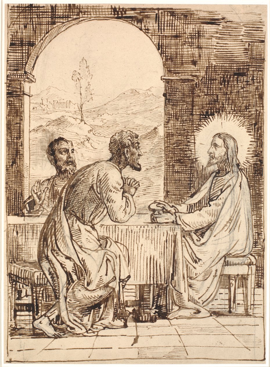 Christ à Emmaüs - Wilhelm Marstrand