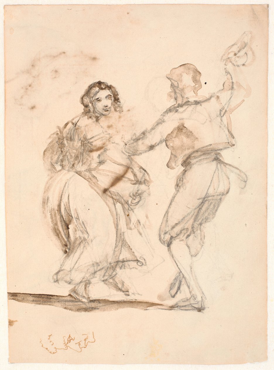 Couple italien dansant - Wilhelm Marstrand