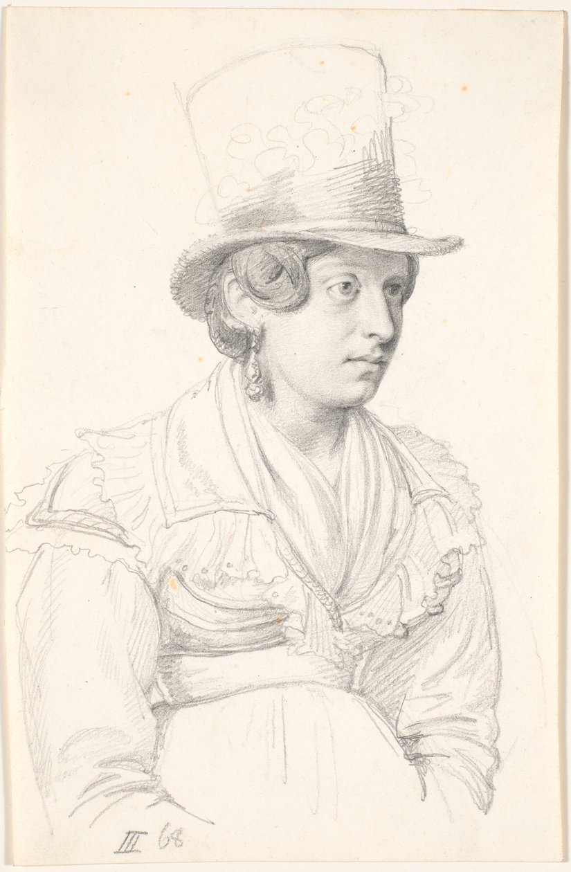 Italienne avec un chapeau haut - Wilhelm Marstrand