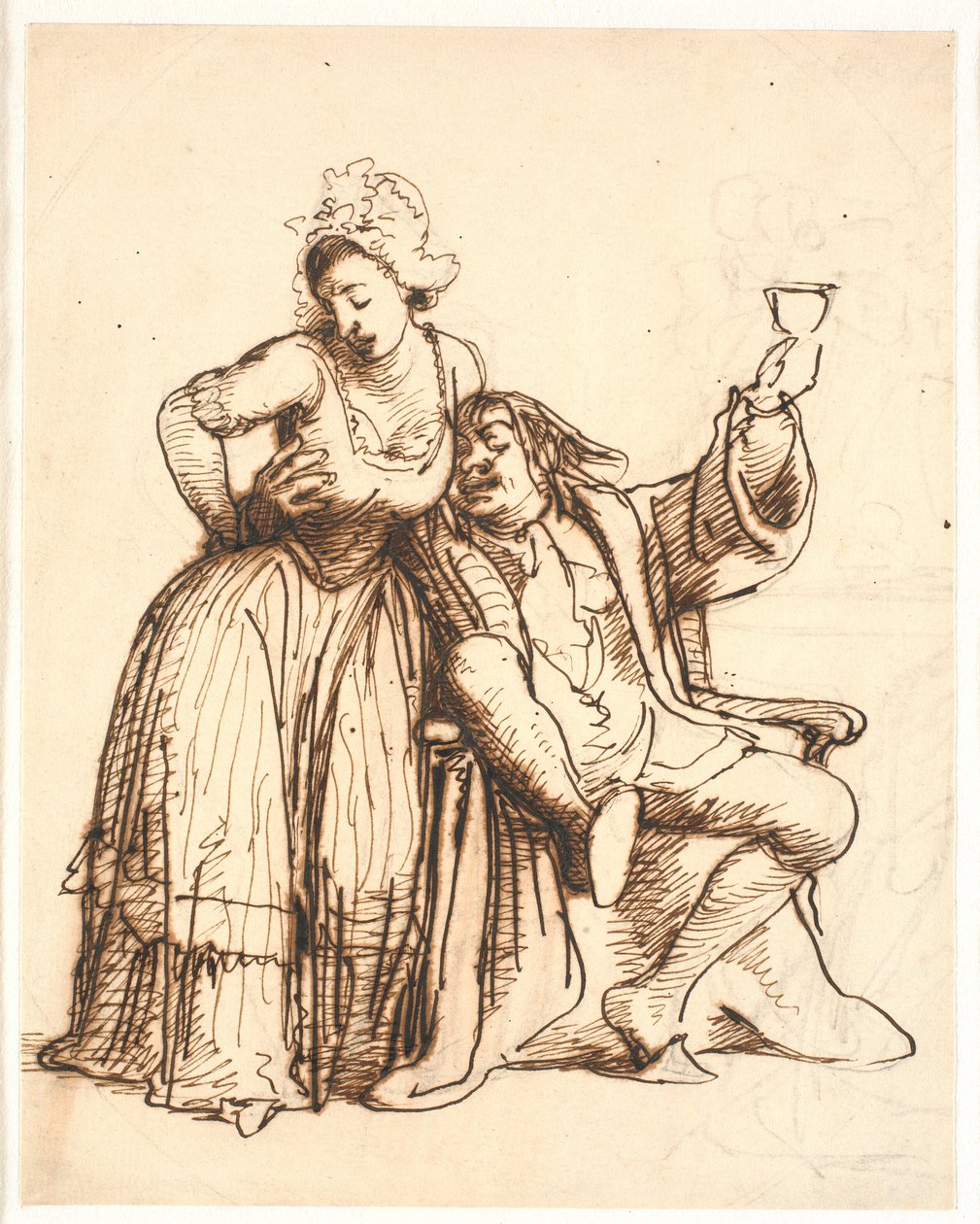 Jeppe et la femme du régisseur - Wilhelm Marstrand