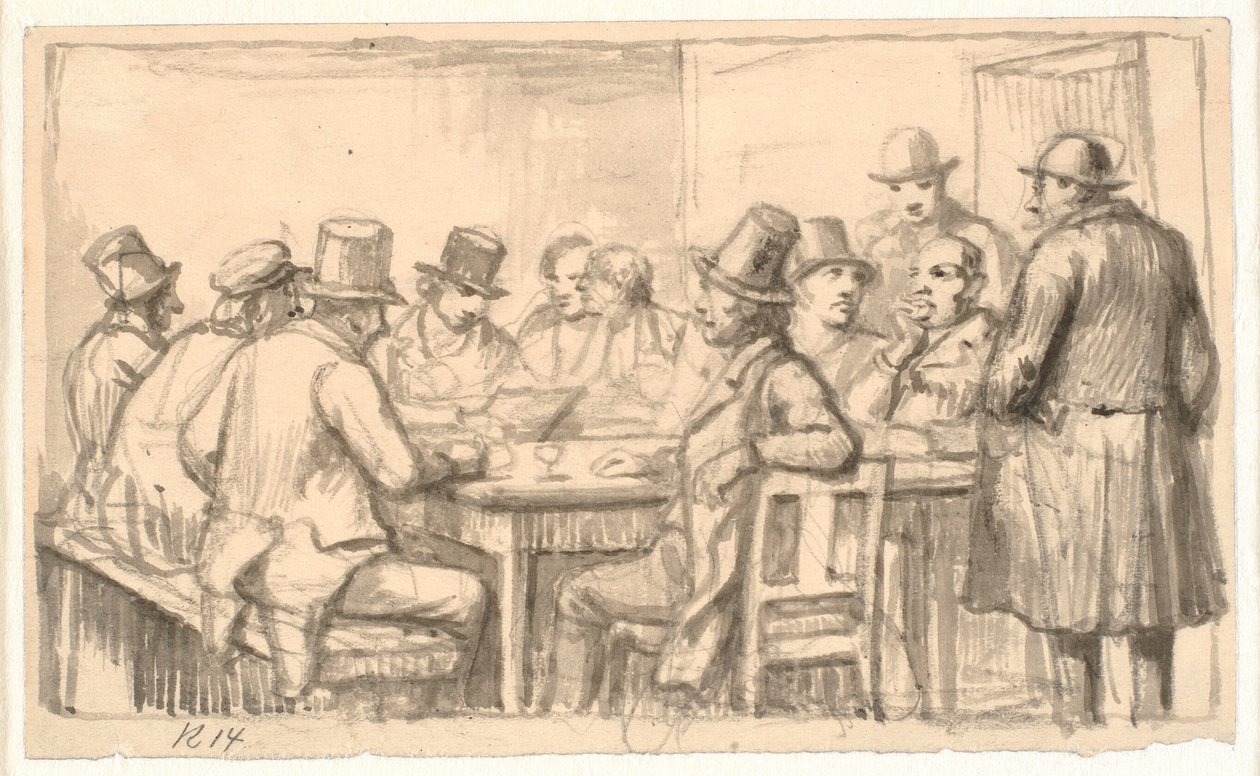 Politiciens dans une auberge - Wilhelm Marstrand