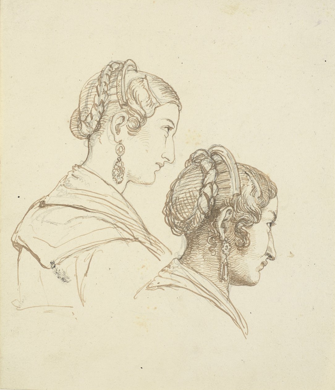 Deux têtes de femme - Wilhelm Marstrand