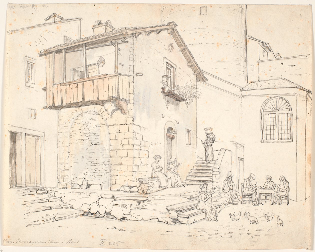 "Vens, la maison du cordonnier à Nemi" - Wilhelm Marstrand