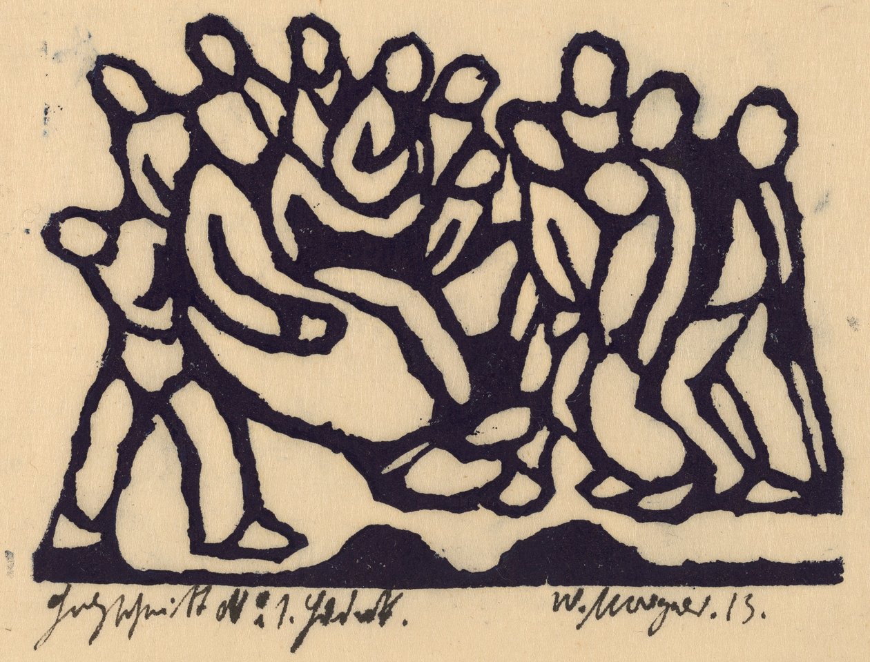 Le Christ devant le Grand Conseil - Wilhelm Morgner