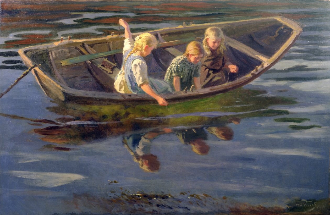 Pêche au crabe, Christiania - Wilhelm Peters