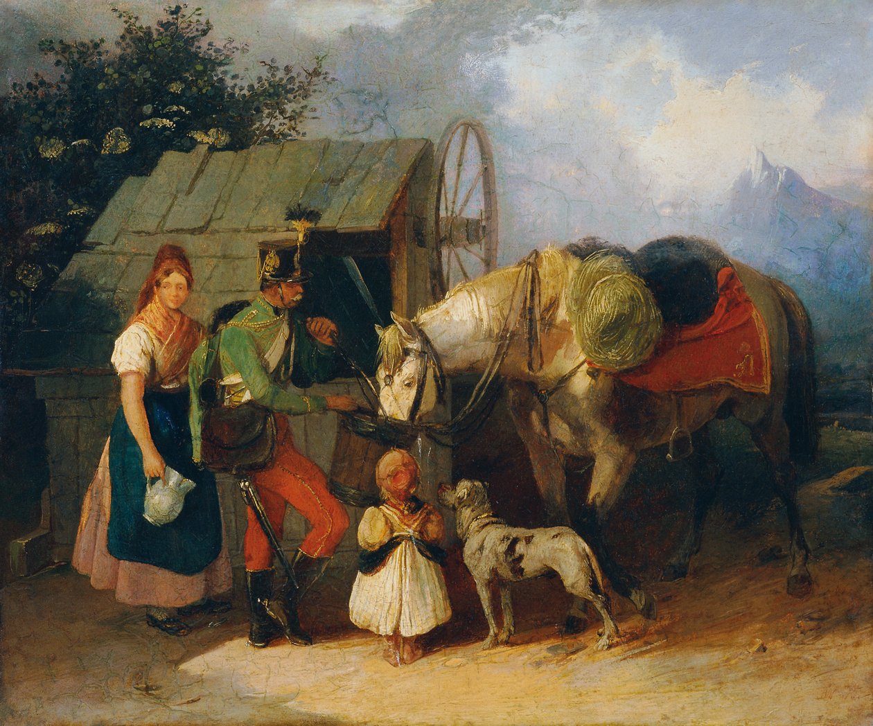 Hussard à la fontaine - Wilhelm Richter