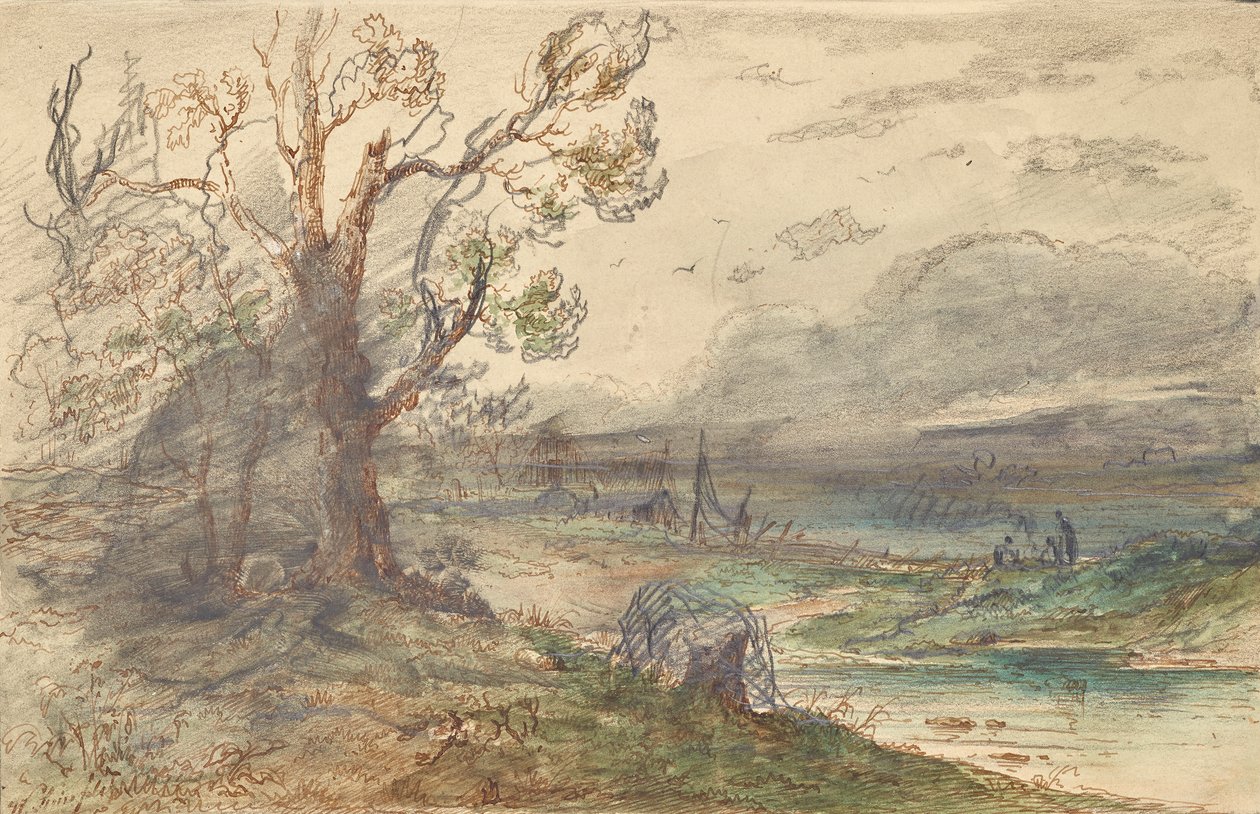 Paysage au bord de la rivière - Wilhelm Steinfeld
