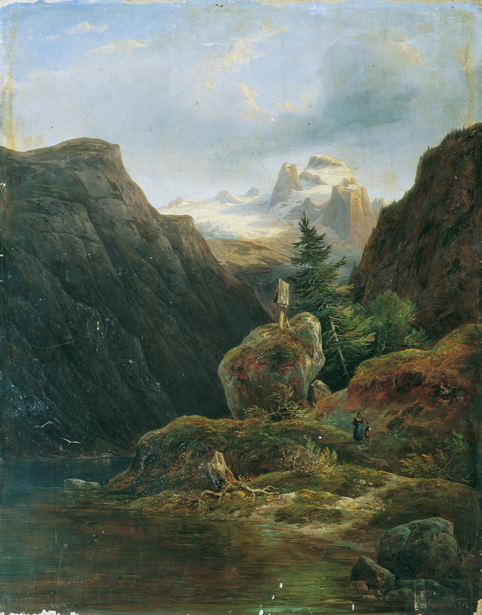 Lac Gosau avant Dachstein - Wilhelm Steinfeld