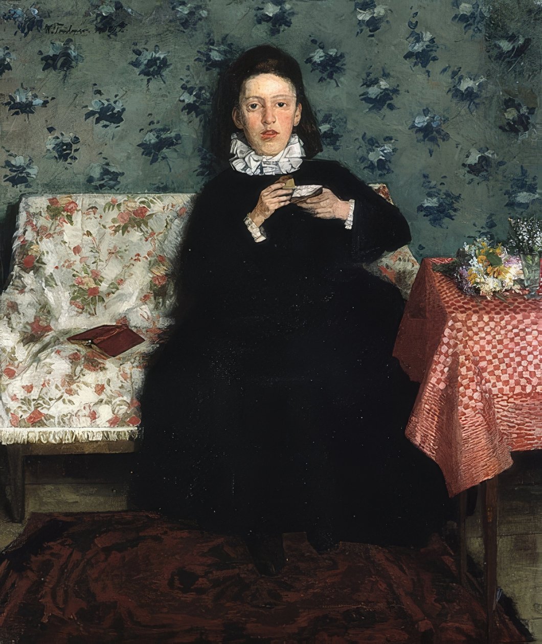 Sur le canapé - Wilhelm Trübner