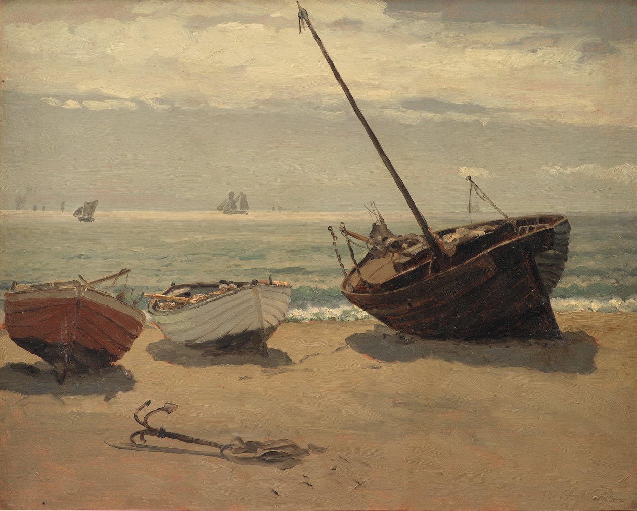 Bateaux sur la plage. Skagen - Wilhelm Xylander