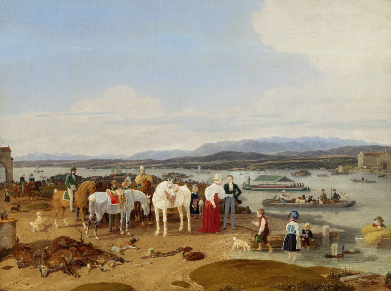 Après la chasse au lac de Constance - Wilhelm von Kobell