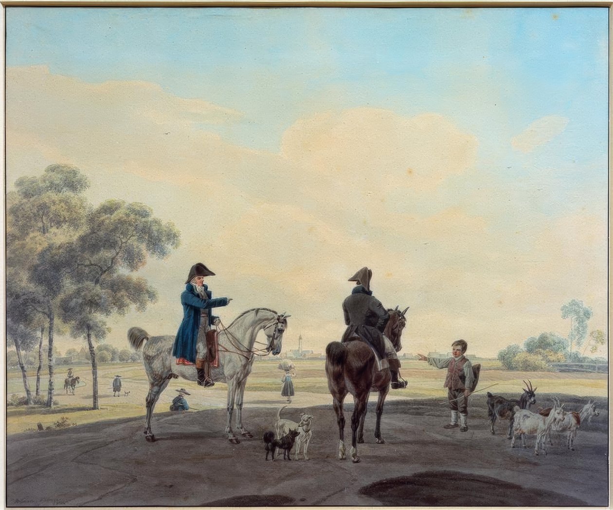 Deux cavaliers devant un paysage - Wilhelm von Kobell