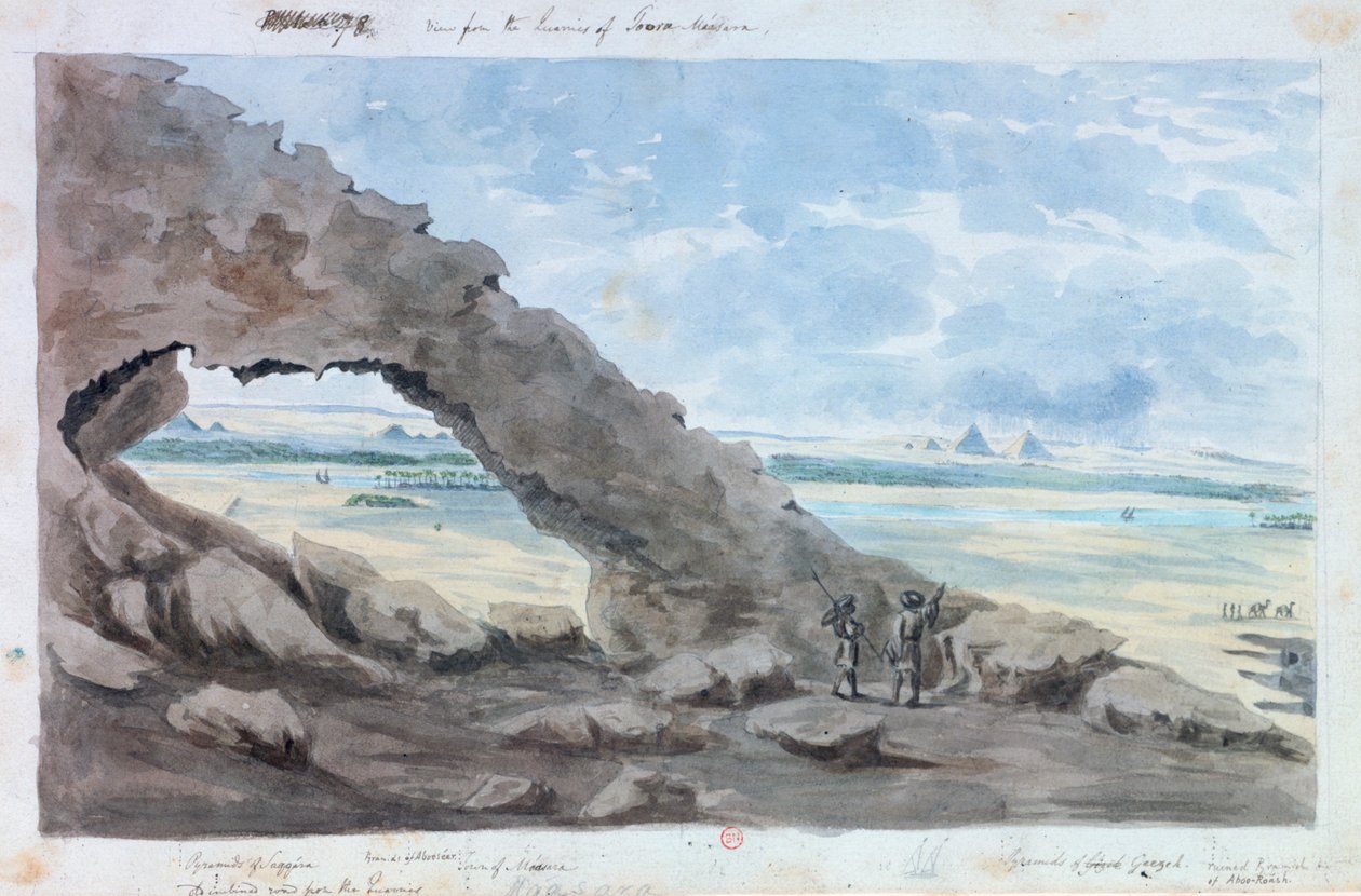 Vue des pyramides, Égypte, XIXe siècle - Wilkinson
