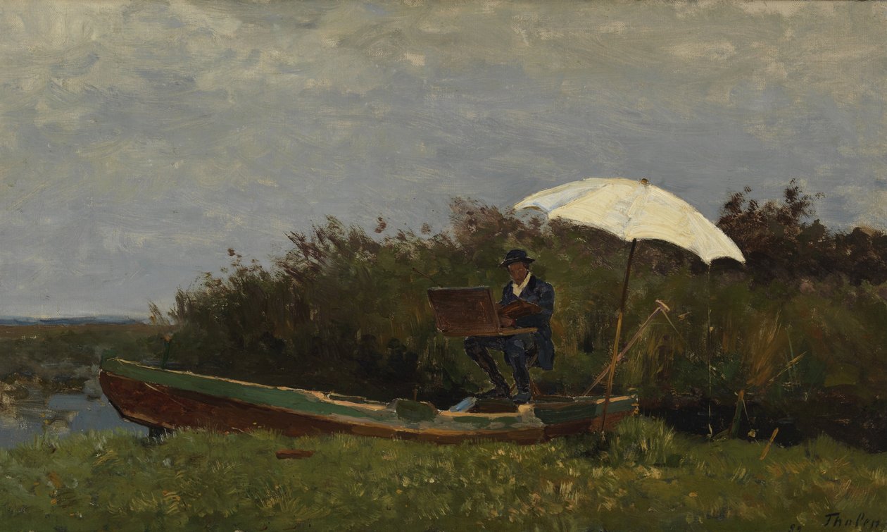 Le Peintre Gabriël travaillant dans un bateau - Willem Tholen