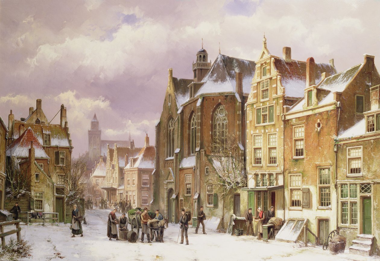 Neige à Amsterdam - Willem Koekkoek