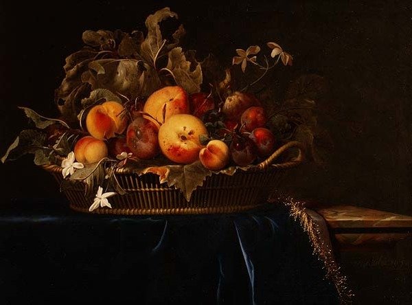 Nature morte de fruits dans un panier, 1650 - Willem van Aelst