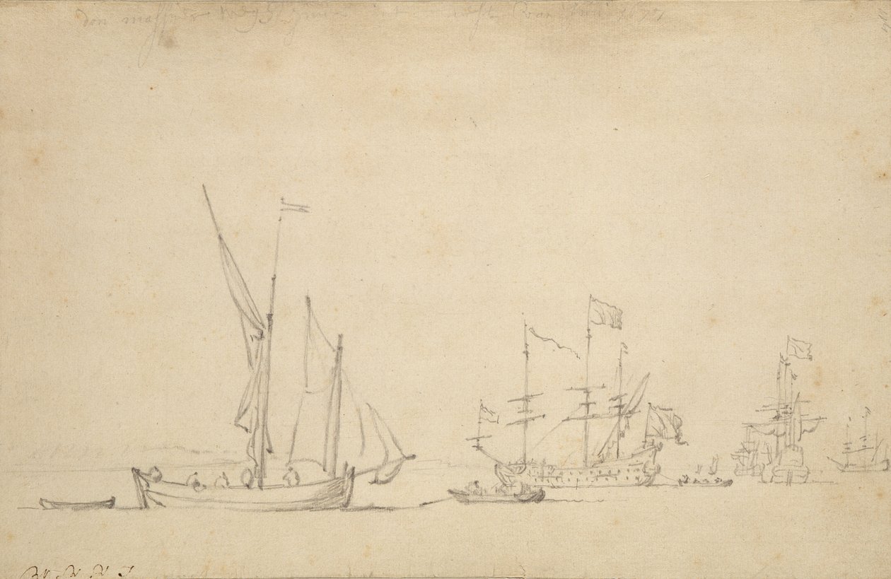 Navires de Sluis, 1677 - Willem van de Velde