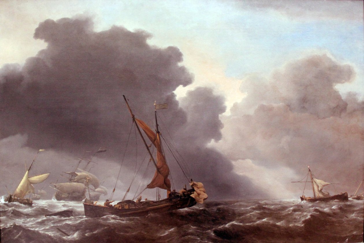 Navires sous le vent - Willem van de Velde the Younger