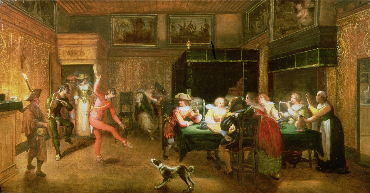 Un arlequin divertissant - Willem Anthonissone Anthonis
