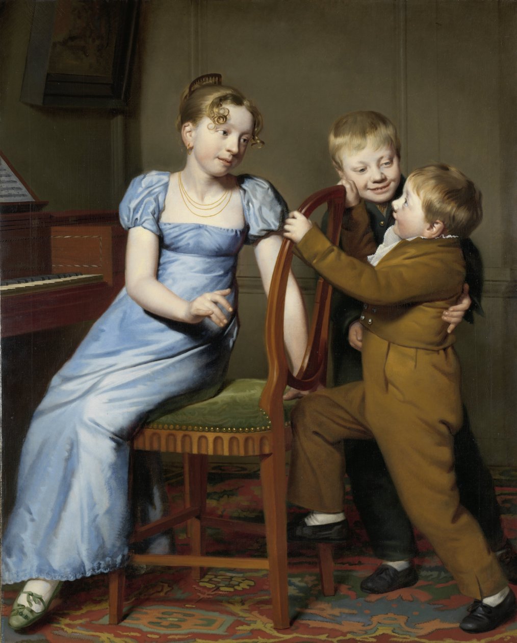 Pratique du piano interrompue, 1813 - Willem Bartel van der Kooi  