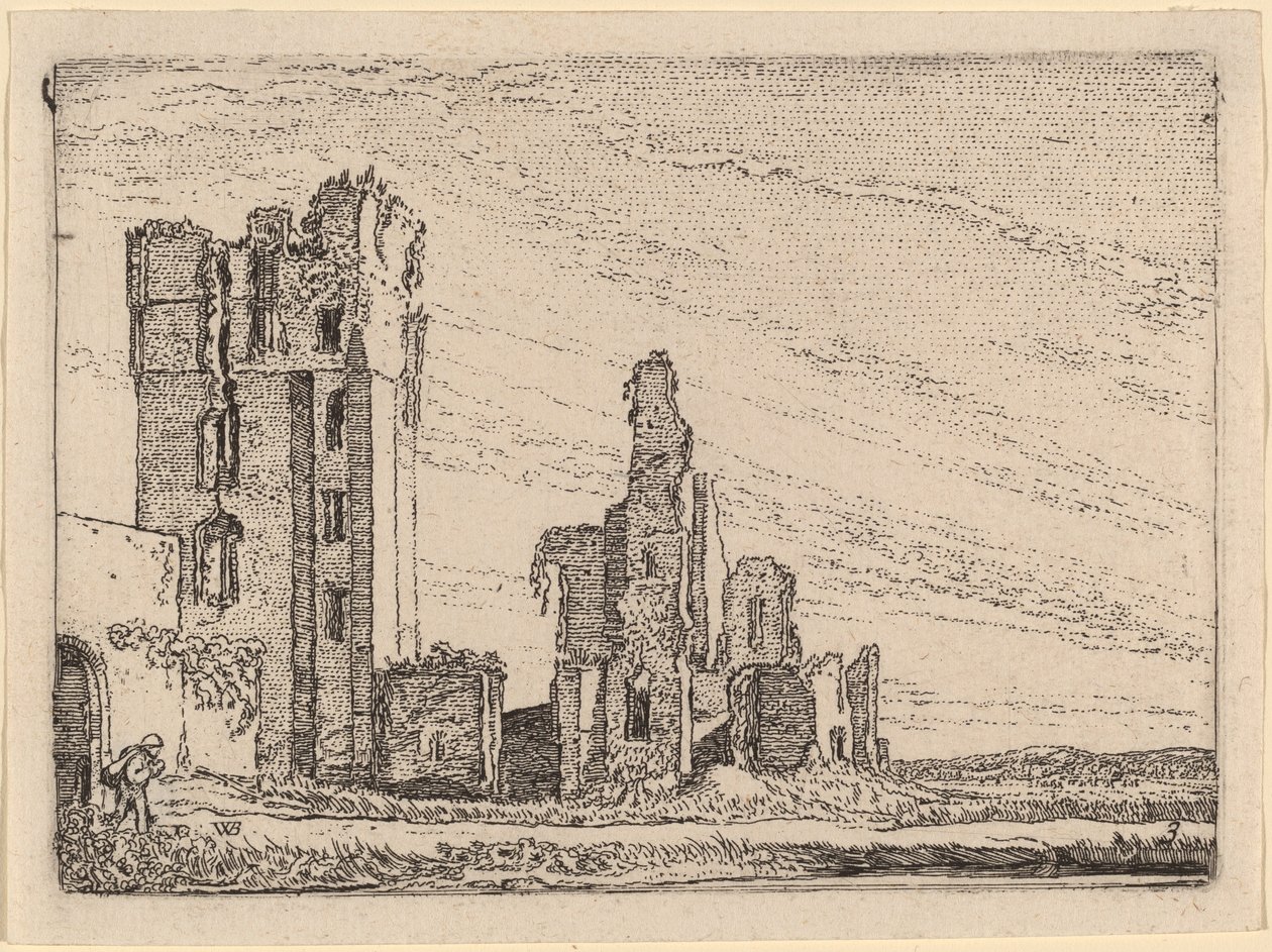 Deux ruines (Huys te Kleef près de Haarlem) - Willem Buytewech