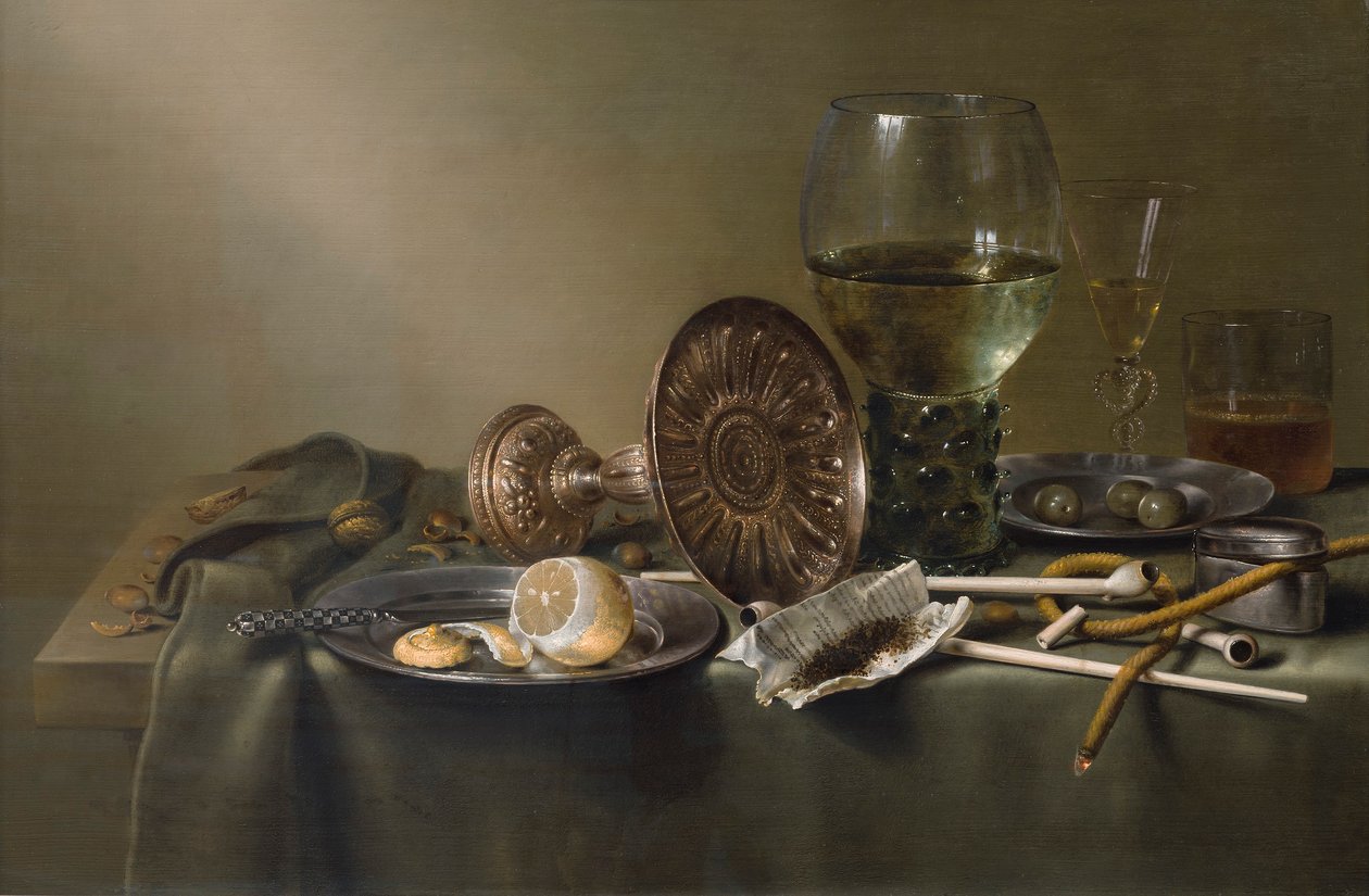 Nature morte aux verres et au tabac - Willem Claesz. Heda