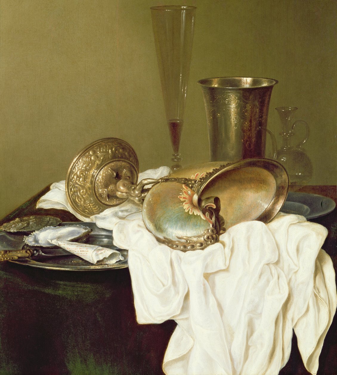 Nature morte avec une coupe de nautile - Willem Claesz. Heda