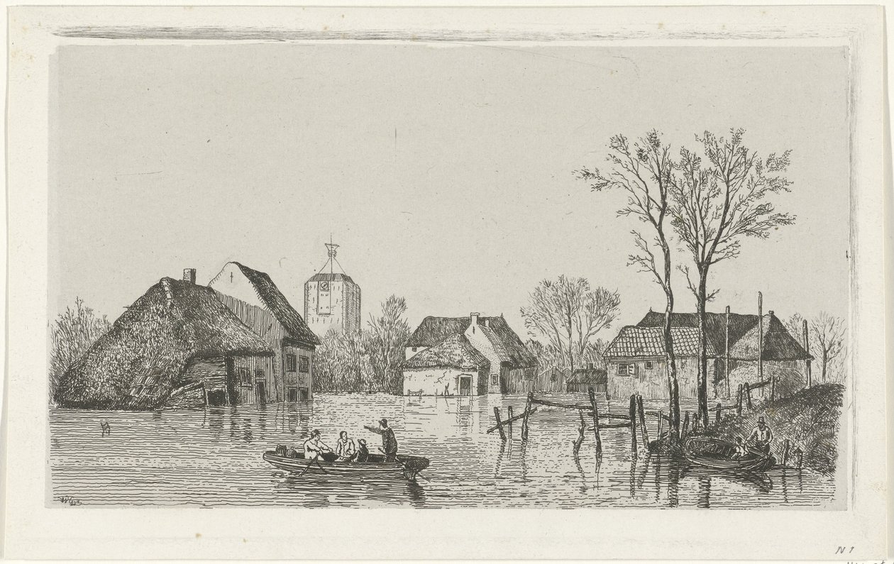 Inondation à Beesd, 1855 - Willem Gruyter jr.