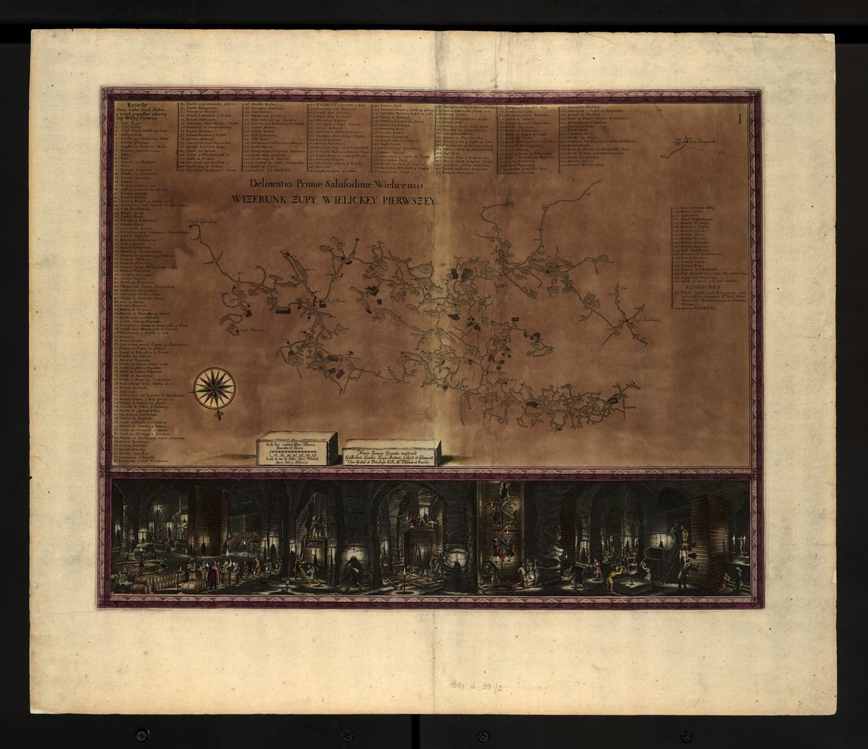 Carte des mines de sel de Wieliczka - Willem Hondius