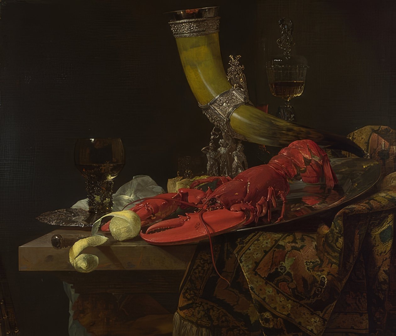 Nature morte avec corne à boire - Willem Kalf