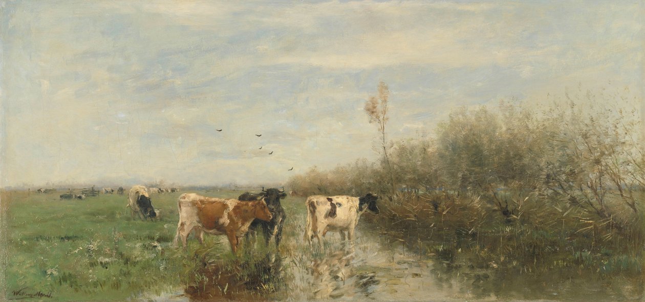Vaches dans un pré détrempé - Willem Maris