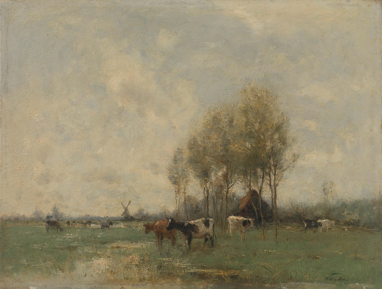 Prairie avec des vaches - Willem Maris