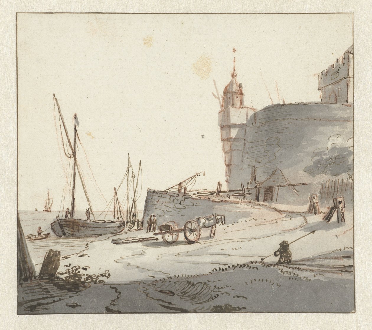 Vue sur un port près d