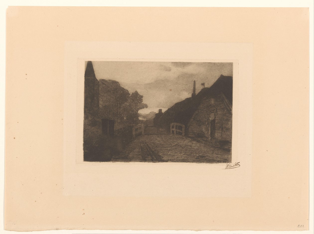 Route de village à Diepenheim - Willem Witsen (signed by artist)
