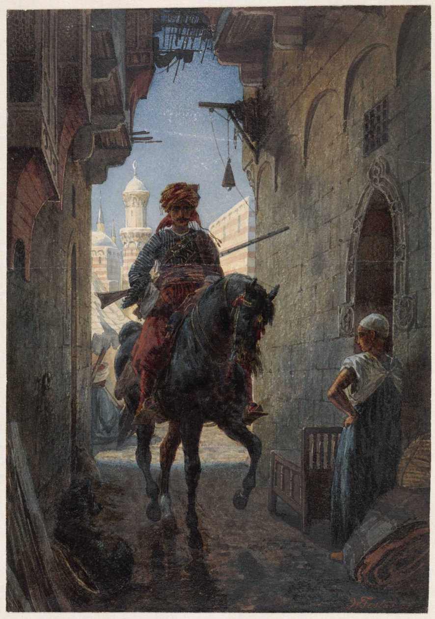 Cavalier turc dans une ville - Willem de Famars Testas
