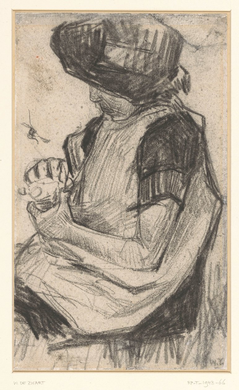 Fille assise, vers la gauche - Willem de Zwart