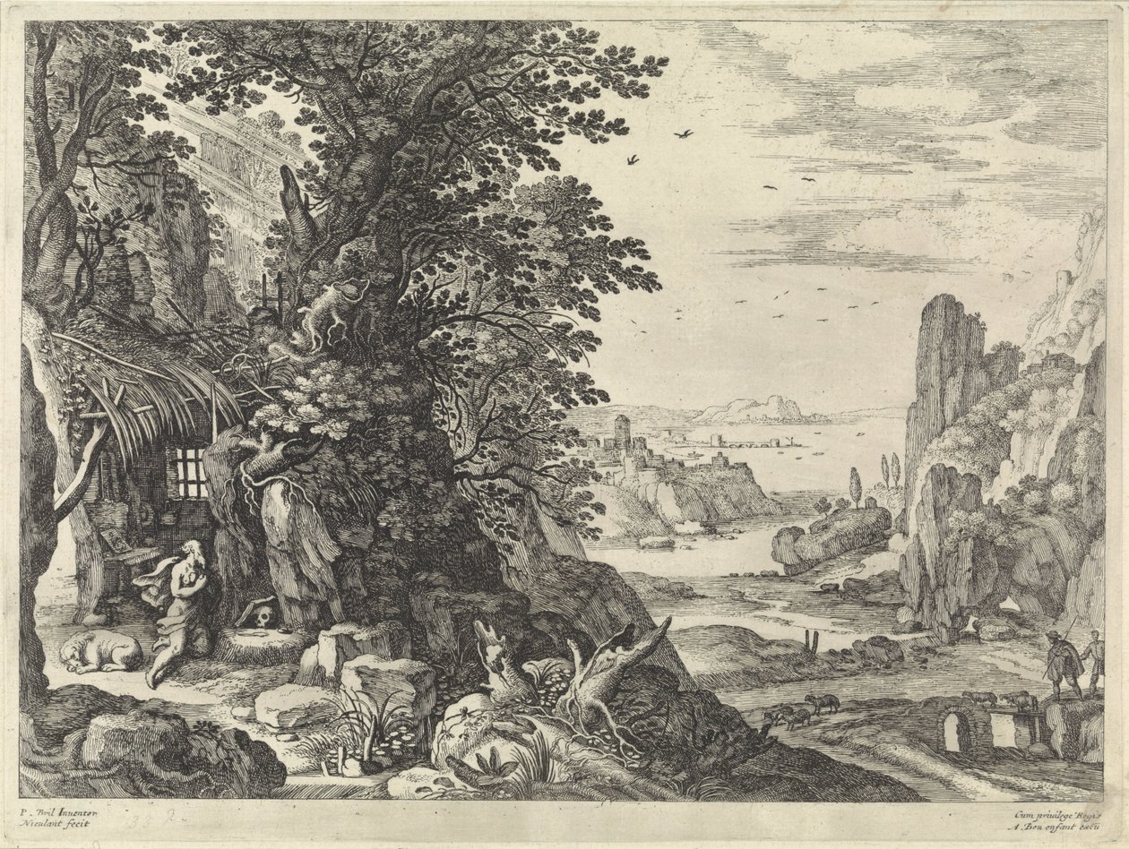 Paysage avec saint Jérôme - Willem van Nieulandt (II)