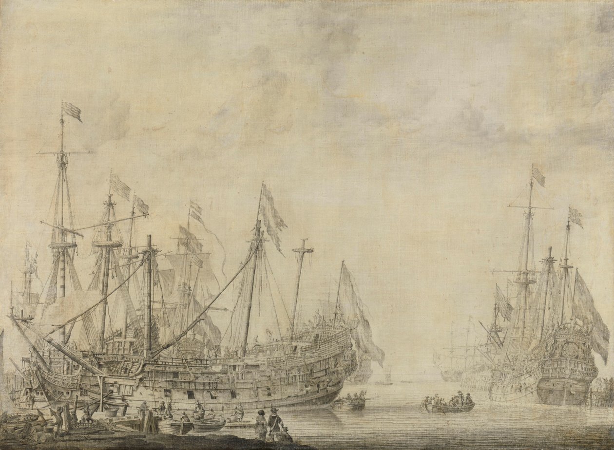 Navires après la bataille - Willem van de Velde (I)