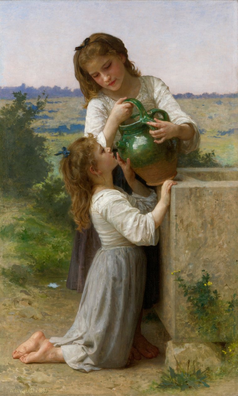 À la fontaine - William Adolphe Bouguereau